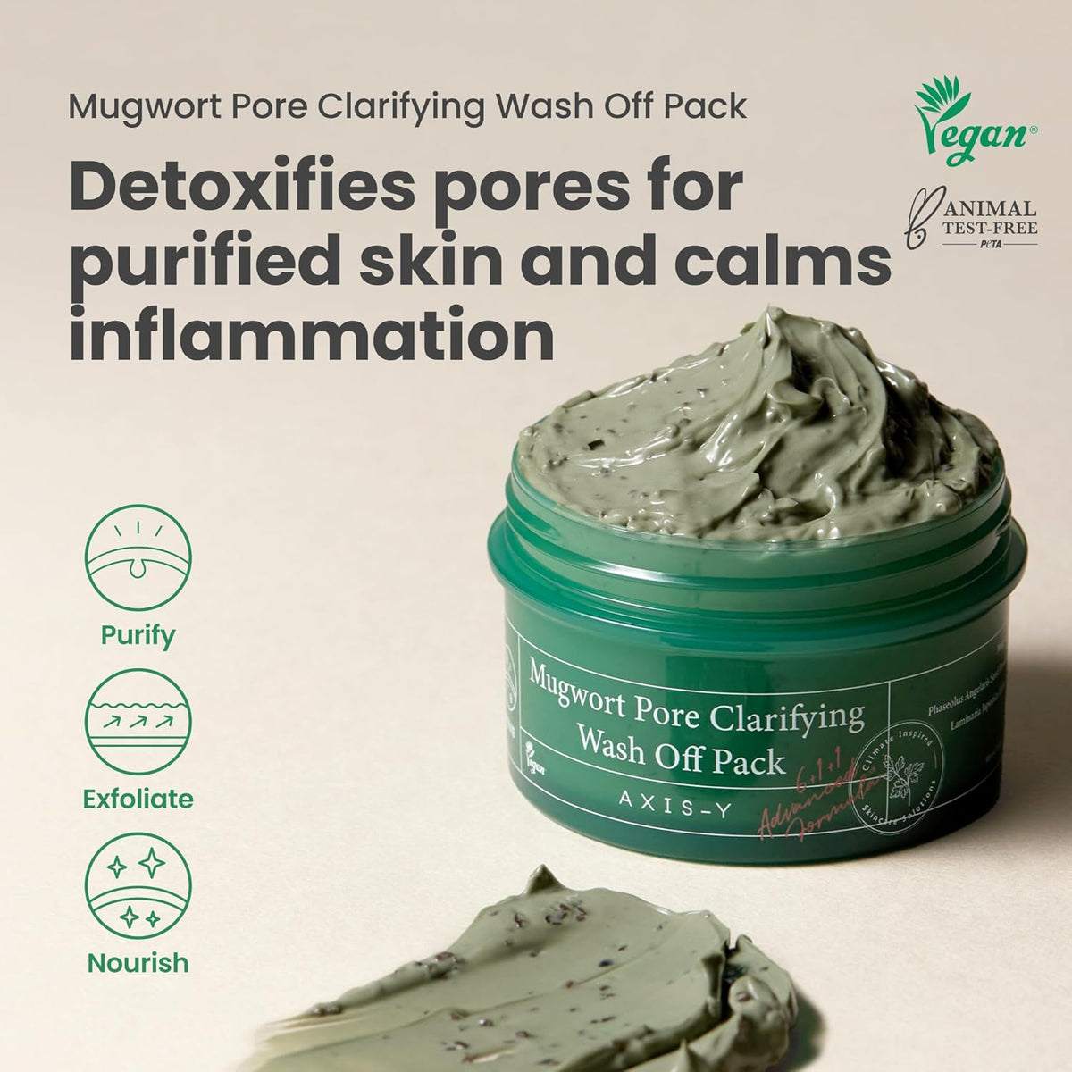 AXIS-Y Mugwort Pore Clarifying Wash Off Pack