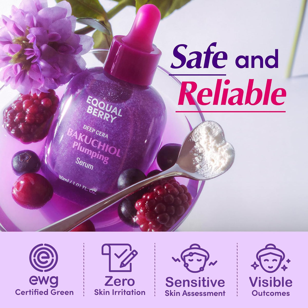 EQQUALBERRY Deep Cera Bakuchiol Plumping Serum