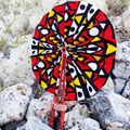 Zakia African Print Folding Hand Fan