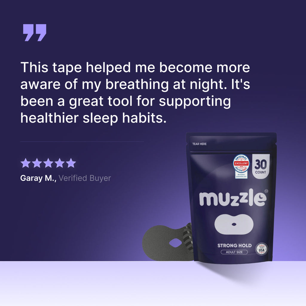 Muzzle® Mouth Tape for Adults (Strong Hold)