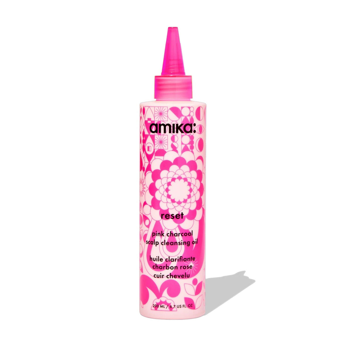 Amika Reset Pink Charcoal Scalp Cleansing Oil 6.7 Oz