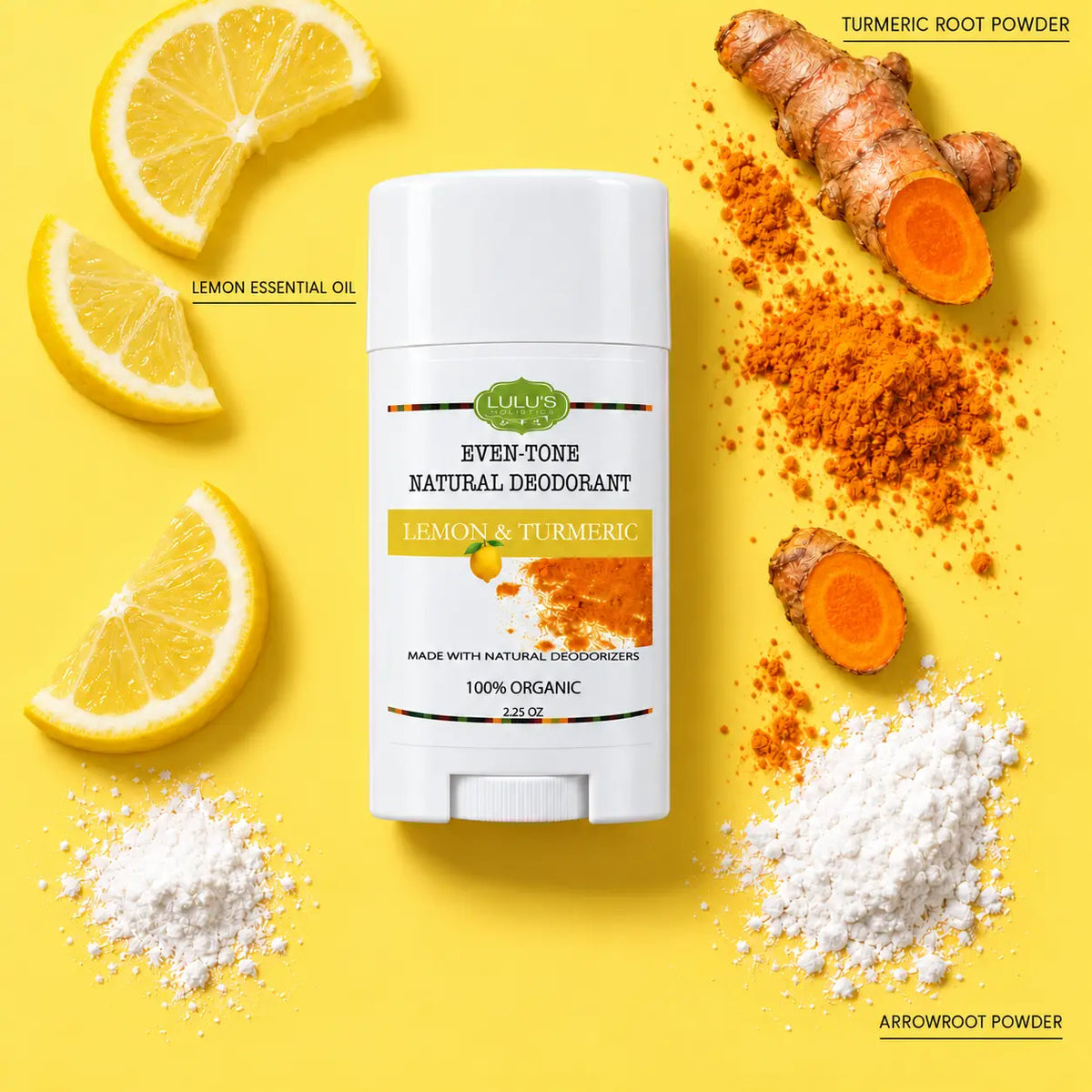 Lulu's Holistics Lemon Turmeric Aluminum-Free Deodorant (2.65oz)