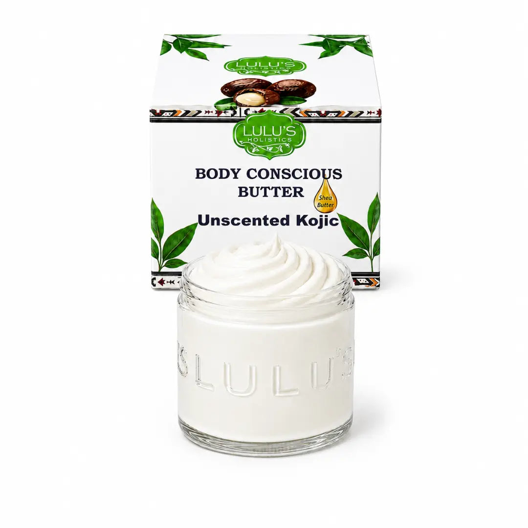 Lulu's Holistics Unscented Kojic Whipped Body Butter – Smooth, Even-Looking Skin