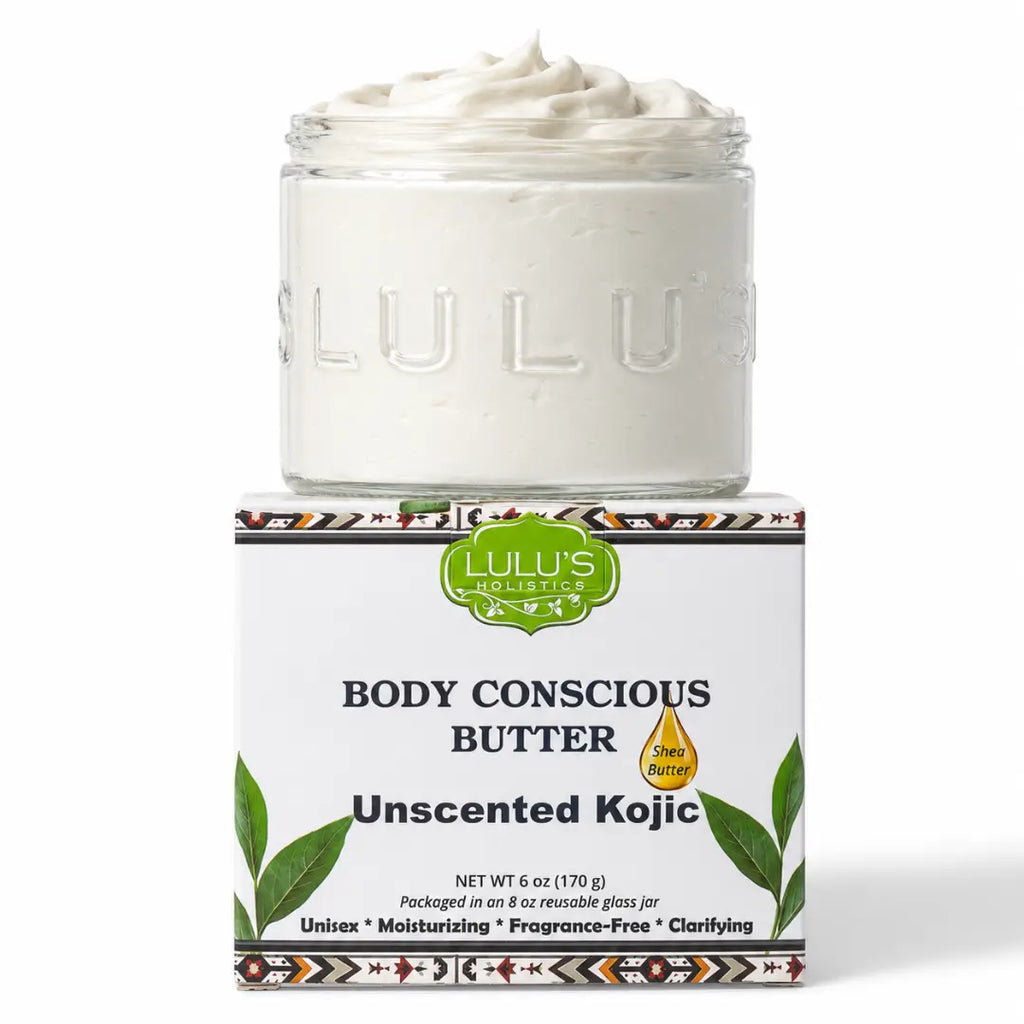 Lulu's Holistics Unscented Kojic Whipped Body Butter – Smooth, Even-Looking Skin