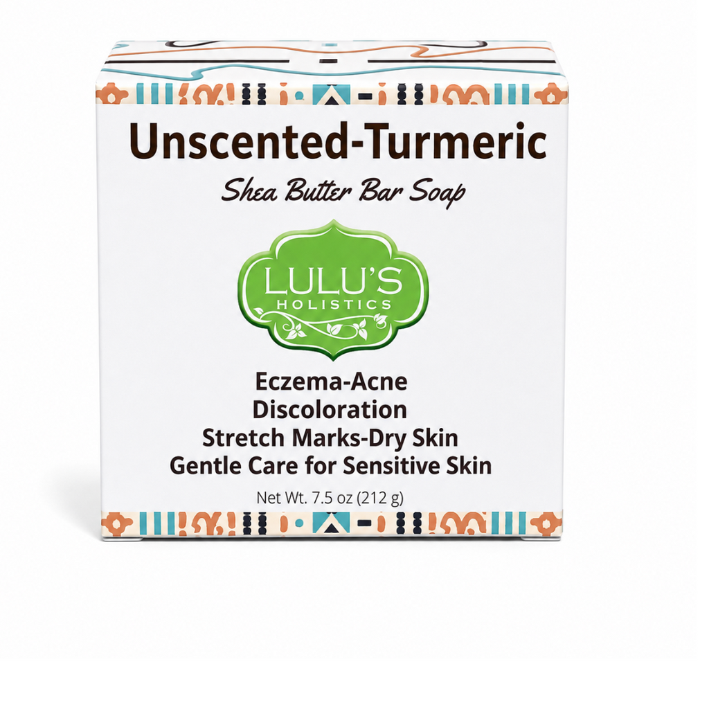 Lulu's Holistics Unscented Turmeric Shea Butter Bar Soap – Gentle Brightening Cleanse